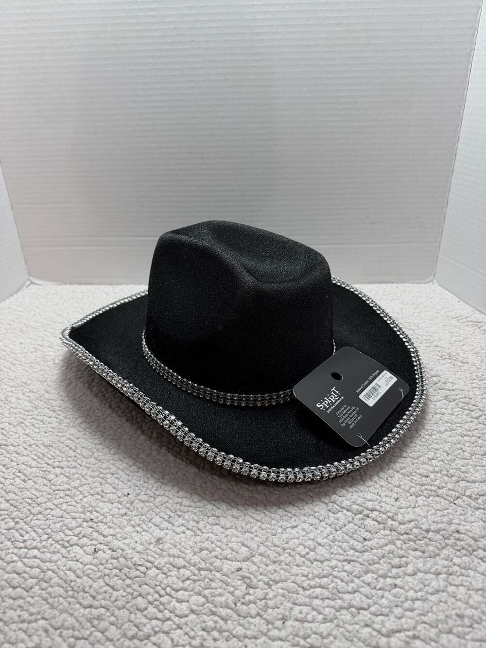 Spirit Halloween Space Cowgirl Hat Black Rhinestone Trim